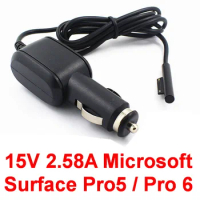 1pcs High Quality 15V 2.58A Pro5 Car Power Supply Adapter Laptop Cable Charging Charger for Microsoft Surface Pro 5 Pro 6