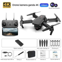 SKY - USTAR E88 Pro Smart Drone - Kamera Mini RC 4K HD, Cocok untuk Pengambilan Gambar dalam Ruangan