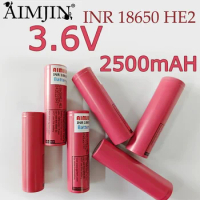 100% Original 18650 HE2 3.6V Battery 2500mAh 20A Rechargeable Battery HE2 18650 Battery Power Tools+charger