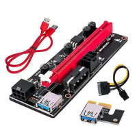 10Pcs Pci-E Riser Board 1X Om 16X Gpu Extender Riser Card Pci-E USB 3.0 Gpu Adapter Met 6Pin Interface(B)