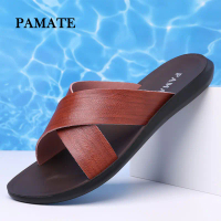 【THIẾT KẾ DÉP CHUYÊN BIỆT CHO NAM GIỚI】Pamate da xước Phóng Tâu. May thủ công siêu tinh xảo cao cấp.
