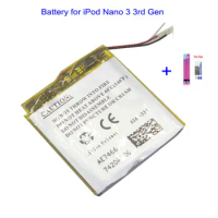 1 x Replacement 616-0337 Battery For Nano 3 Battery 3.7V For iPod Nano3 3G 3rd 3Gen Generation Batteries + Repair Tools kit
