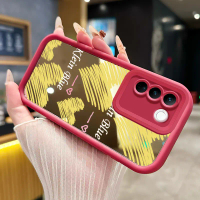 Casing Hp untuk VIVO V27 5G V27 Pro 5G Case Casing Graffiti warna jantung Pola Kapel cermin tangga p