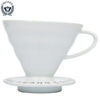 品皇咖啡 V02錐形陶濾杯-白
