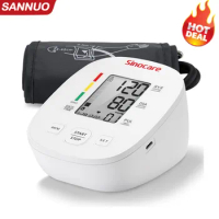Sinocare Blood Pressure Monitor Tensiometer Upper Arm Automatic Digital BP Machine Pulse Heart Rate Monitor