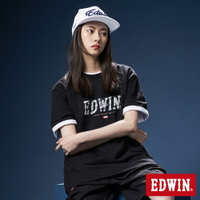 網路獨家款↘EDWIN EDWIN影子短袖T恤-男女款 黑色 #503生日慶