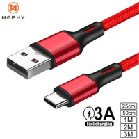 USB C Cable 3A Fast Charge USB A to Type C Charger Cord For Samsung Galaxy A10e A20 A50 S20 S10 S9 S8 Plus S10E, Note 20 10 9 8
