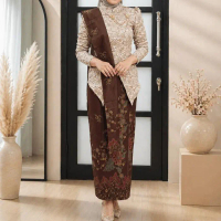 IZARABATIK - Kartika Series Jaguard Fukuro Premium Free Bross Cantik Set Kebaya Batik Modern Couple 