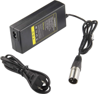 36V Electric Bike Charger 42V2A with 3-Pin XLR Connector Male for 36V Ebike Battery Adapter Power Co