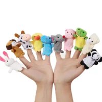10 Pcs Cartoon Hand Doll Finger Puppet Baby Children Story Early Education Soothing Doll Plush Toy