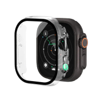【Philips 飛利浦】Apple Watch Ultra/Ultra 2 49mm 全包覆式鋼化保護殼-透明(DLK2206T/96)