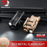 Tactical Surefir XC2 Flashlight Metal Upgraded Red/Green Laser White LED Hunting Weapon Gun Scout Light Airsoft Pistol Gun Acces