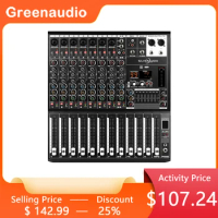 GAX-Q8 Recording audio mixer professional digital stage mixer with 99DSP7 segment equalizer