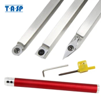 TASP Wood Lathe Turning Tools Carbide Tipped Insert Cutter Aluminum Handle Woodturning Chisel Blade for WoodWorking Machine