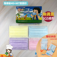 永猷 MD+MIT醫療級 無偶氮合格 兒童醫療口罩50入/盒 買就送收納袋 大童口罩 國小生口罩 女性小臉 品質最好的國