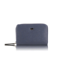 【BRAUN BUFFEL 德國小金牛】台灣總代理 波索 拉鍊零錢包-藍色(BF386-161-NY)