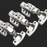 100pcs Hydraulic Hinge 304 Stainless Steel Hydraulic Cabinet Door Hinges Damper Buffer Soft Close Kitchen Cupboard Furniture hot
