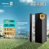 Hisense Kulkas RS708N4IBU Refrigerator Side By Side Kapasitas 591L Warna Hitam Inverter Tanpa Bunga