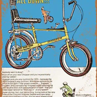 Metal Sign - 1970 Raleigh Chopper Bicycle - Vintage Look Wall Decor for Cafe beer Bar Decoration Crafts