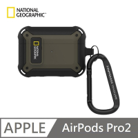 National Geographic 國家地理 Rugged Bumper 卡扣式 耳機保護殼 適用 AirPods Pro 2 - 卡其色