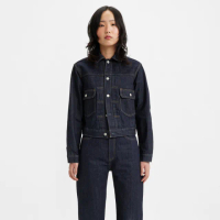 【LEVIS 官方旗艦】BLUETAB™ 女款 Type II 寬鬆版牛仔外套 / 原色 / MOJ日本布料 人氣新品 A5884-0000