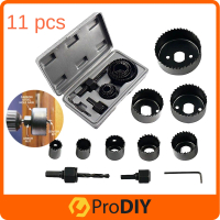 6pcs/11pcs Hole Saw Set Drill Bit 19mm ( 3/4\ ) ~ 64mm ( 2 1/2'' ) Cutter Core Shaft - Plastic Wood