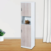 【米朵Miduo】1.4尺兩門中空塑鋼鞋櫃 楓木色系列 防水塑鋼家具