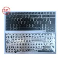 UK Laptop keyboard For FUJITSU For LIFEBOOK T725 T726 black with Gray frame keyboard UK Layout