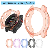 Watch Cover For Garmin Fenix 7 7X 7S Tpu Cover Soft Silicone Clear Smart Watch Colorful Protector Transparent Protector Shell