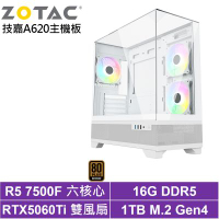 技嘉A620平台[塔拉薩KE6C]R5-7500F/RTX 5060 Ti/16G/1TB_SSD