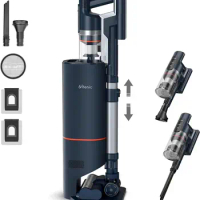 FS1 Cordless Vacuum Cleaner with All-Around Station, 30Kpa Powerful Stick Vacuum, Max 60 Mins Runtime, Self Emptying wit