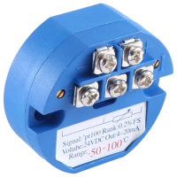 RTD PT100 Temperature Transmitter Module Thermal Resistance -50-100°C DC24V Output 4-20MA Easy Install