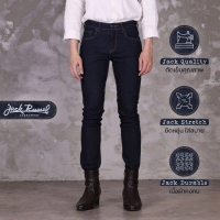 กางเกงยีนส์ผู้ชาย ทรงกระบอกเล็ก Jack Russel Klassik J-1110 Slim Fit Dark Blue คําแนะนําการขายที่ร้อน