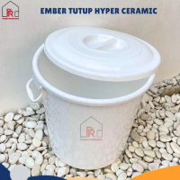 Ember Tutup Hyper Ceramic Putih / Ember 45L / Ember Plastik Tebal /