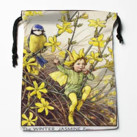 The Secret Garden Winter Drawstring Bags Festive Accessories 18X22CM Satin Fabric Resuable Storage Clothes Bag Tarot Bag 0214