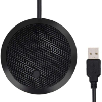Conference USB Microphone,Omnidirectional Condenser PC Microphone with Mute Button LED Indicator,Plug&amp;Play,for