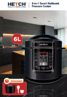 HETCH HETCH Pressure Cooker & Rice Cooker (1000W/6L) PSC-1610-HC