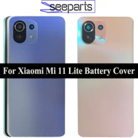 New Cover For Xiaomi Mi 11 Lite Battery Cover Back Glass Panel Rear Housing Case Mi11 Mi 11 Lite Back Battery Cover Door