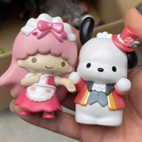 Miniso Genuine Sanrio Small Town Series Blind Box Residents Cinnamoroll Kuromi Pochacco Figure Model Mystery Box Collect Gifts