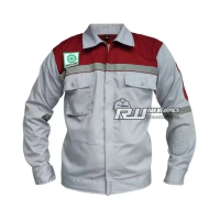 Wearpack Atasan Abu Maroon Lengan Panjang