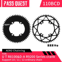 PASS QUEST 110BCD UT R8100 DA R9200 Crank Round Road Bike Folding Bike Narrow Wide Chainring Chainweel AERO Crankset Monoplate