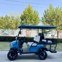 Blue 2/4/6 Seats 60v Lithium Battery Independent Suspension Club Car Electric Golf Buggy Hunting Cart With CE DOT