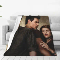 The Twilight Vampire Movie Flannel Throw Blankets Drama Edward Bella Blanket for Sofa Car Lightweight Thin Bed Rug