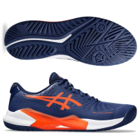 asics 亞瑟士 GEL-CHALLENGER 14 男款 網球鞋 一般楦(1041A405-401 藍橘 支撐穩定 底線型 前後亞瑟膠)