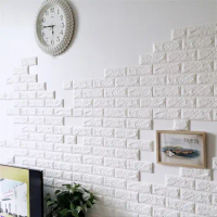 3D Wall PE Foam Stickers Brick Pattern Waterproof Self Adhesive Wallpaper Room Home Decor For Kids Bedroom Living Room Stickers