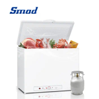 Smad Propane Freezer Fridge 12V for RV with Lock 7 Cu.Ft Outdoor Camper Electric LPG AC/DC 3-way Gas Absorption Black Chest