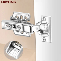 KK&amp;FING Stainless Steel Removable Hinge With Hydraulic Cabinet Door Spring Hinge Damper Buffer Soft Close Furniture Hardware