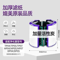 代用dyson戴森替換空氣過濾網組【除醛除霾套裝 共4片】HEPA 含活性碳濾芯 適用於Dyson TP04/TP05/TP07HP04/HP05/HP07DP04/DP05 空氣清新機 風扇代用濾網