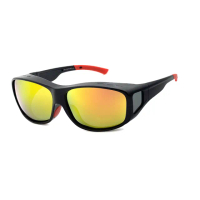 【SUNS】台灣製偏光太陽眼鏡 紅水銀 墨鏡 抗UV400/可套鏡(防眩光/遮陽)