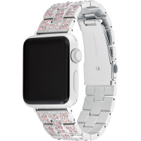 COACH Apple Watch 錶帶 38/40/41mm 適用 漸層櫻花粉色水晶 不鏽鋼錶帶 母親節 送禮 禮物(不含手錶)